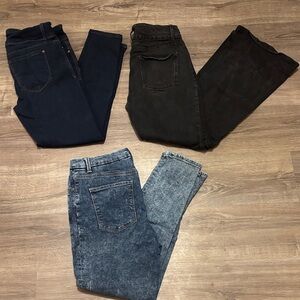 Women’s Black, Blue, and Gray Jeans